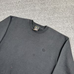 Vintage Olympic Sweatshirt Mens Medium Black Sports Crest Embroidered Distressed